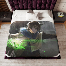 Load image into Gallery viewer, Black Clover Yuno Sherpa Blanket
