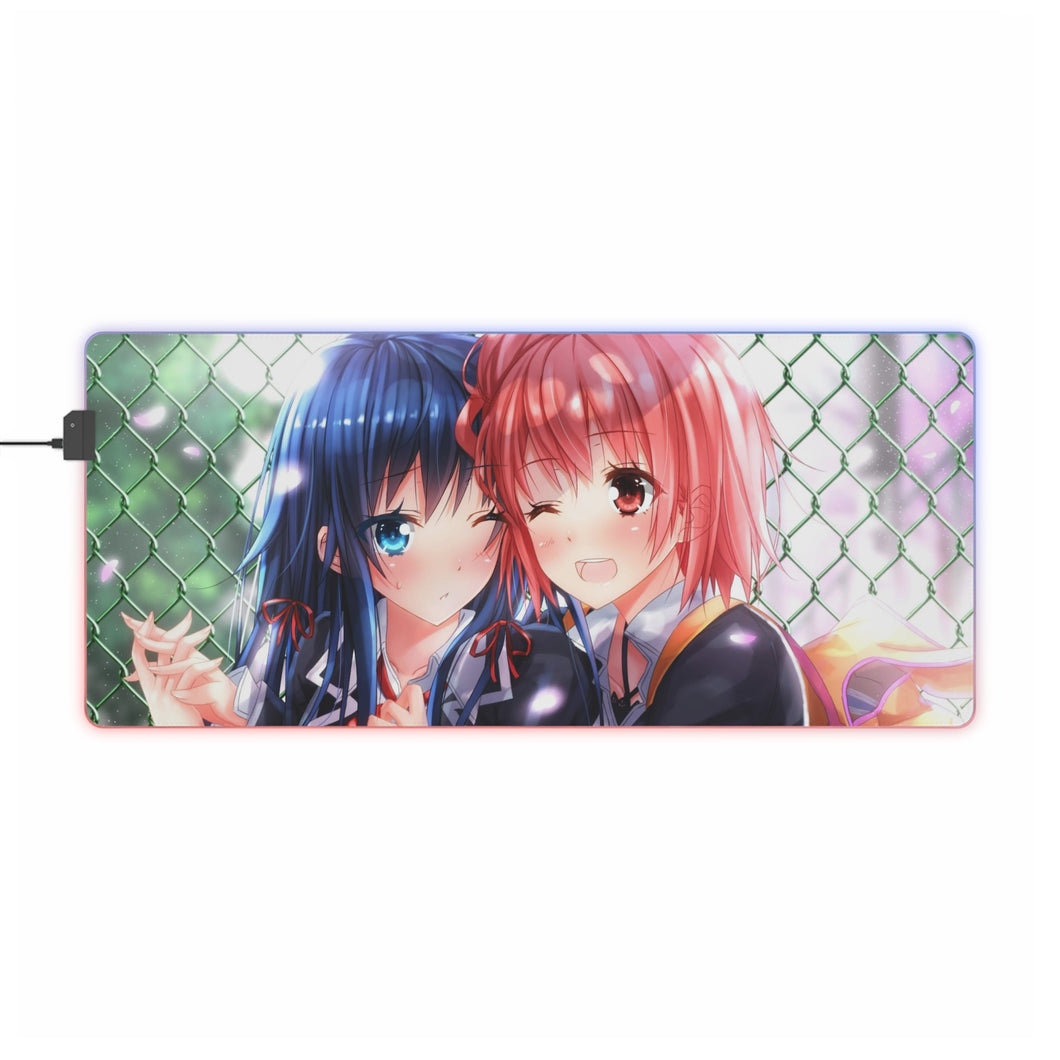 My Teen Romantic Comedy SNAFU Yukino Yukinoshita, Yui Yuigahama RGB LED Mouse Pad (Desk Mat)