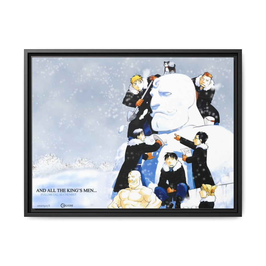 Anime FullMetal Alchemistr Canvas Framed Art Print