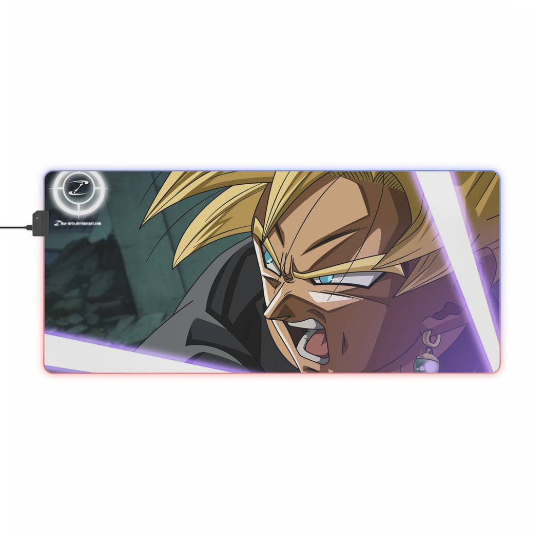 Black SSJ RGB LED Mouse Pad (Desk Mat)