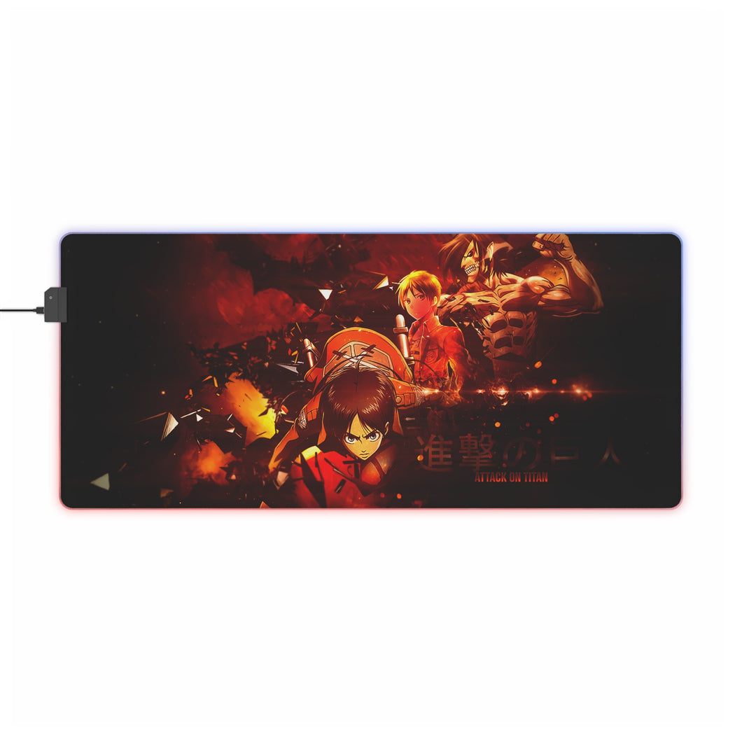 Anime Attack On Titan RGB LED Mouse Pad (Desk Mat)