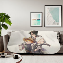 Load image into Gallery viewer, The Promised Neverland Ray, Norman, Emma Sherpa Blanket
