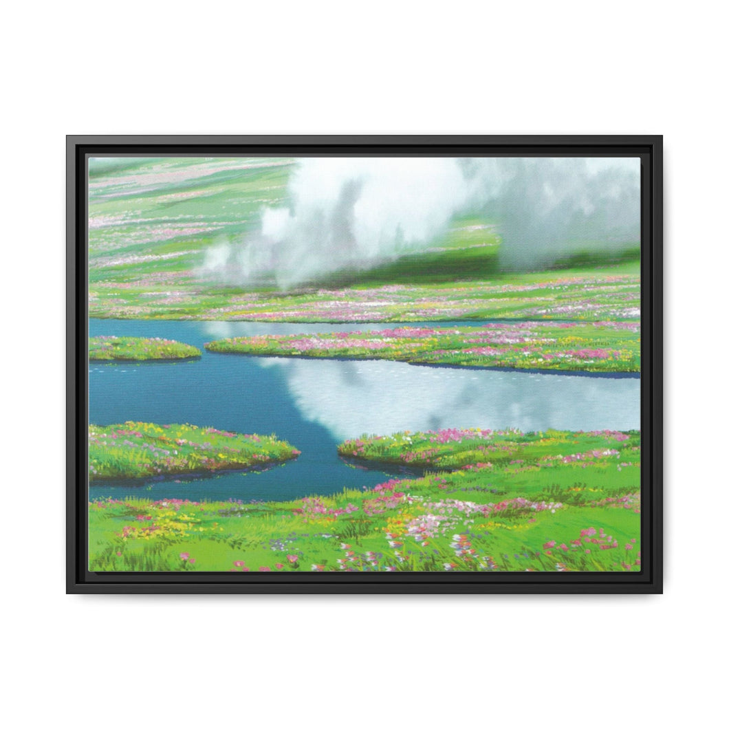 Anime Howl's Moving Castle Canvas Framed Art Print