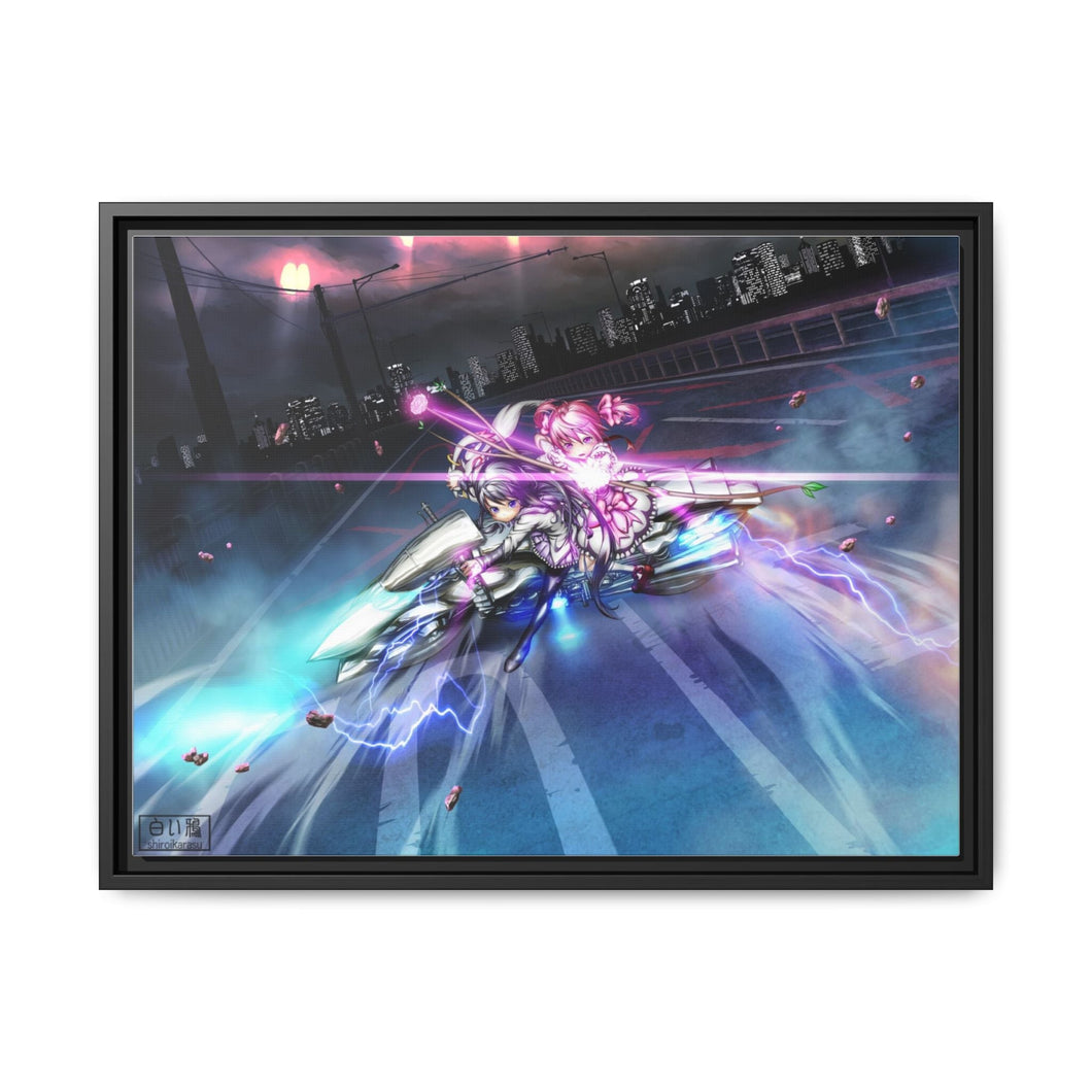 Anime Puella Magi Madoka Magicar Canvas Framed Art Print