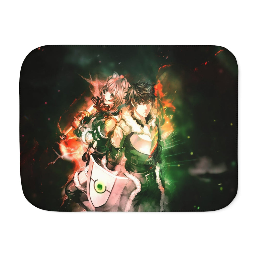 Naofumi and Raphtalia Sherpa Blanket