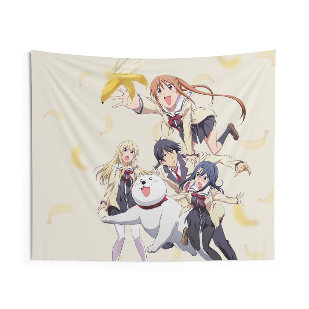 Aho Girl Yoshiko Hanabatake, Akuru Akutsu, Sayaka Sumino, Fuuki Iinchou Indoor Wall Tapestry