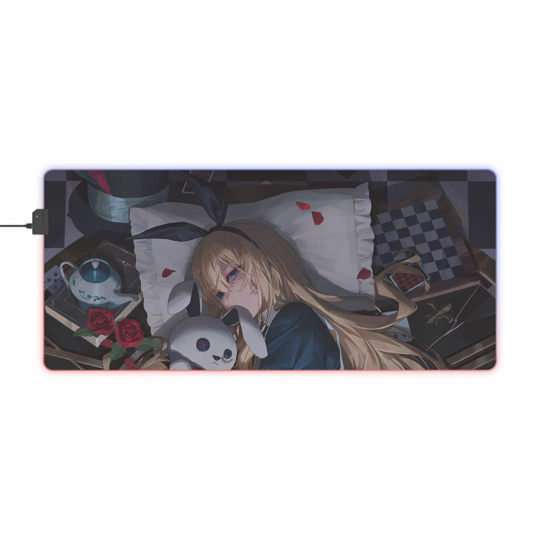 Anime Alice In Wonderland RGB LED Mouse Pad (Desk Mat)