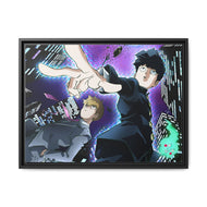 Mob Psycho 100 Arataka Reigen, Shigeo Kageyama, Ekubo Canvas Framed Art Print