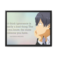 My Teen Romantic Comedy SNAFU Hachiman Hikigaya Canvas Framed Art Print