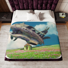 Load image into Gallery viewer, Anime Howl&#39;s Moving Castler Sherpa Blanket
