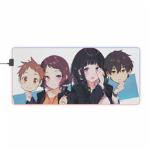 Load image into Gallery viewer, Hyouka Eru Chitanda, Satoshi Fukube, Mayaka Ibara RGB LED Mouse Pad (Desk Mat)
