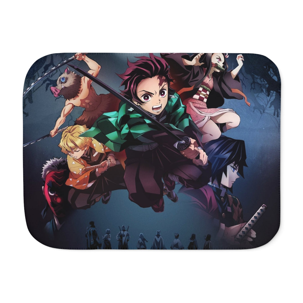 Anime Demon Slayer: Kimetsu no Yaiba Sherpa Blanket