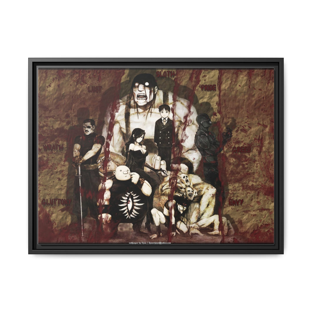 Anime FullMetal Alchemist Canvas Framed Art Print