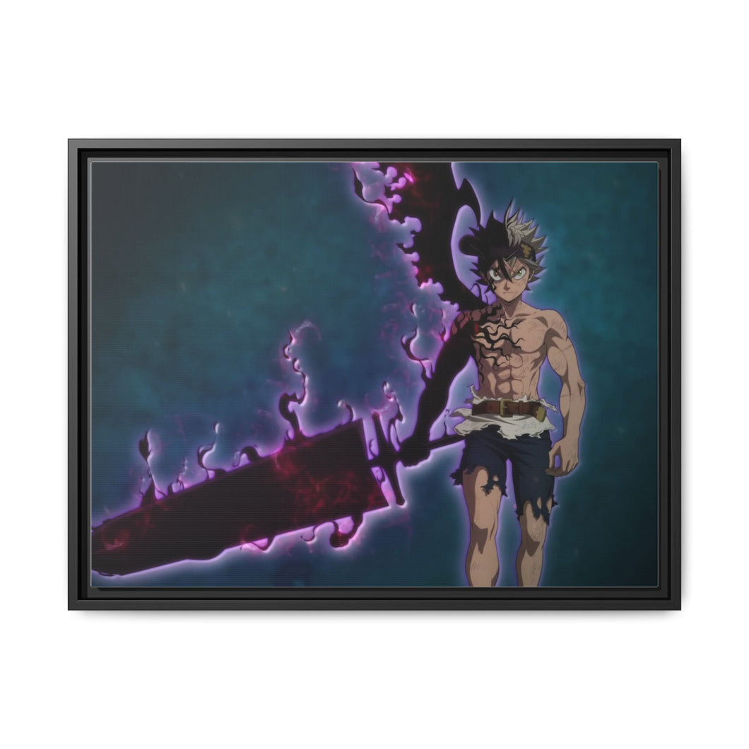 Black Clover Asta Canvas Framed Art Print
