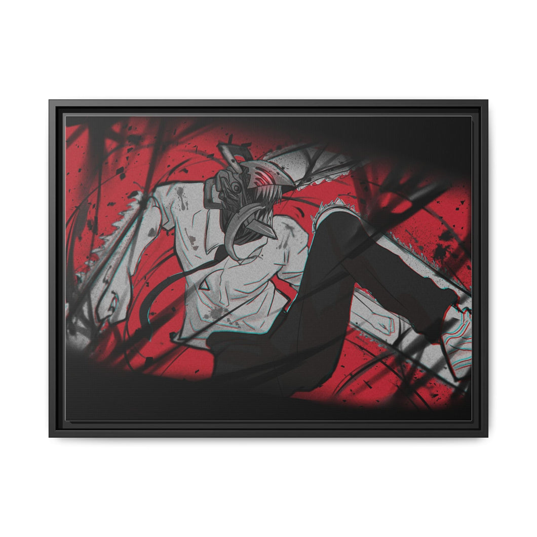 Anime Chainsaw Man Canvas Framed Art Print