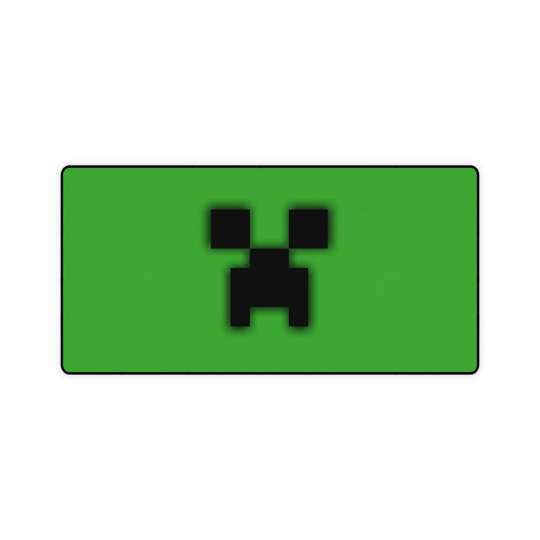 Minecraft Creeper Green Background Mouse Pad (Desk Mat)