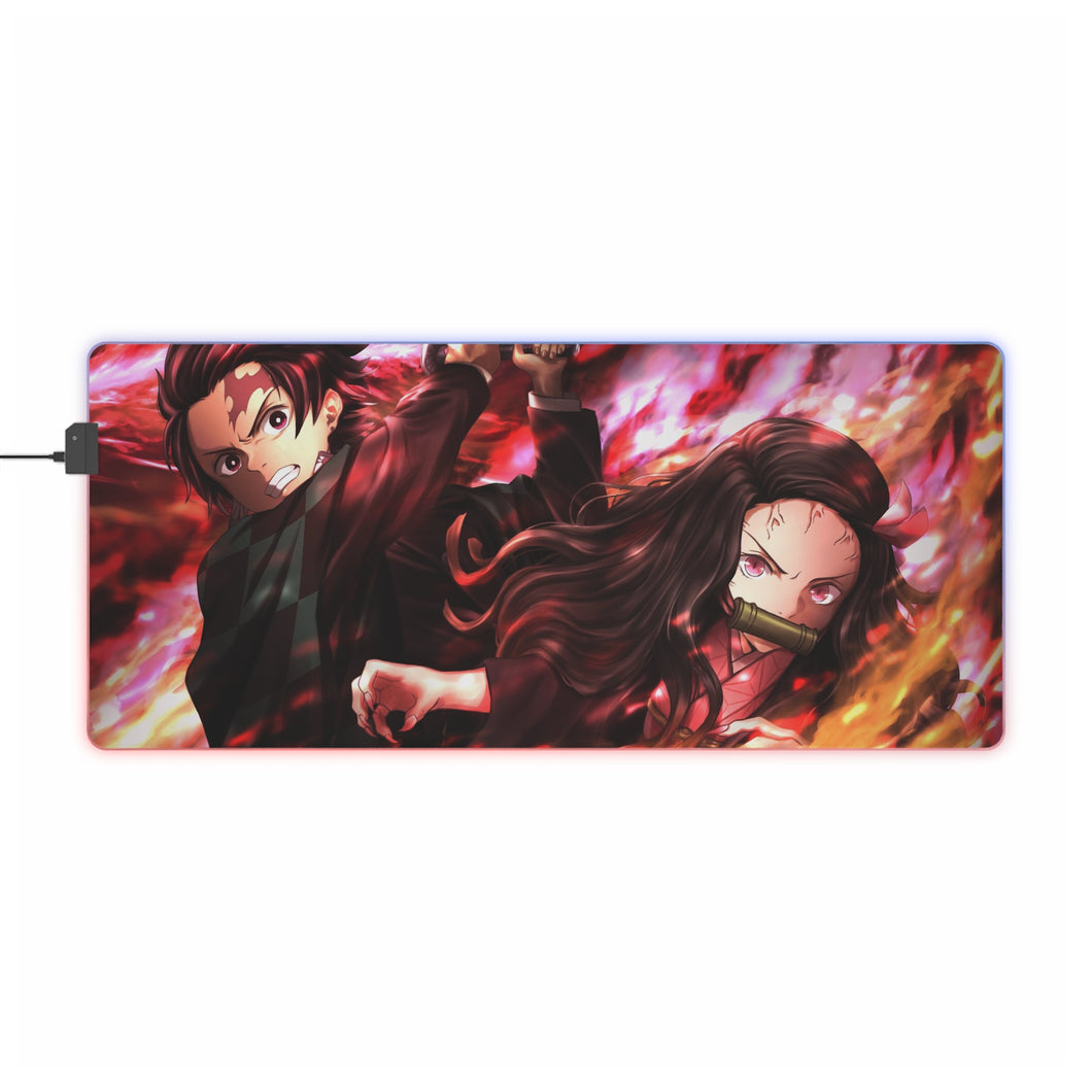 Nezuko Kamado / Tanjirou Kamado RGB LED Mouse Pad (Desk Mat)