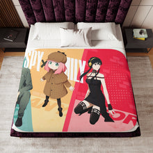 Load image into Gallery viewer, Loid Forger, Anya Forger &amp; Yor Forger Sherpa Blanket
