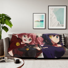 Load image into Gallery viewer, Rikka Takanashi and Satone Shichimiya Sherpa Blanket
