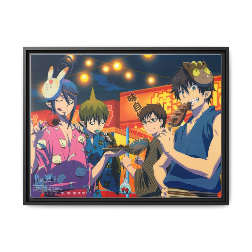 Ao No Exorcist Canvas Framed Art Print