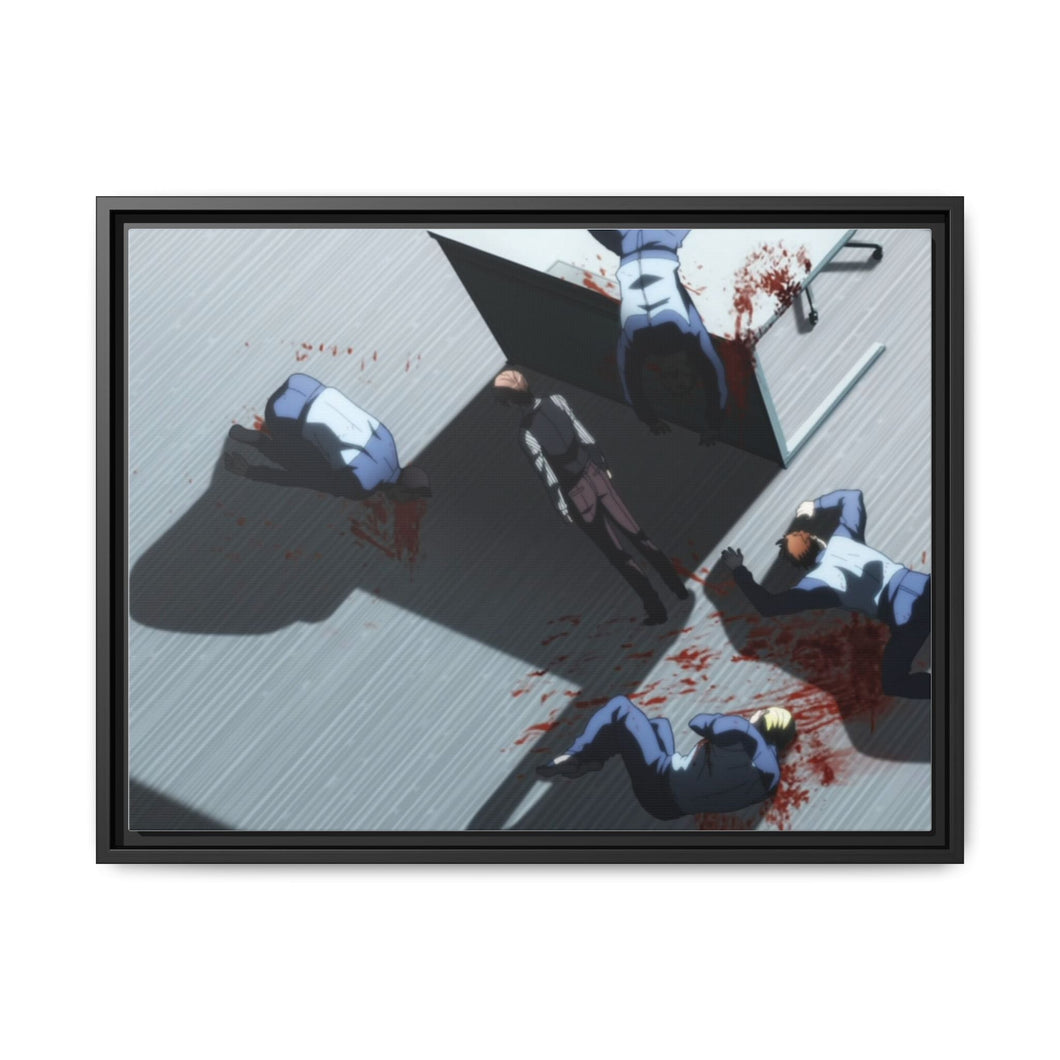 Principal VS 4 Exchange Students Canvas Framed Art Print