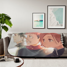 Load image into Gallery viewer, Megumi Fushiguro / Nobara Kugisaki / Yuji Itadori Sherpa Blanket
