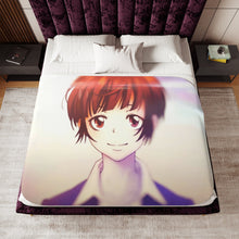 Load image into Gallery viewer, Akane Tsunemori Smiling Sherpa Blanket
