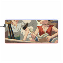 Load image into Gallery viewer, One Piece Monkey D. Luffy, Roronoa Zoro RGB LED Mouse Pad (Desk Mat)
