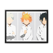 Load image into Gallery viewer, The Promised Neverland Ray, Norman, Emma Canvas Framed Art Print
