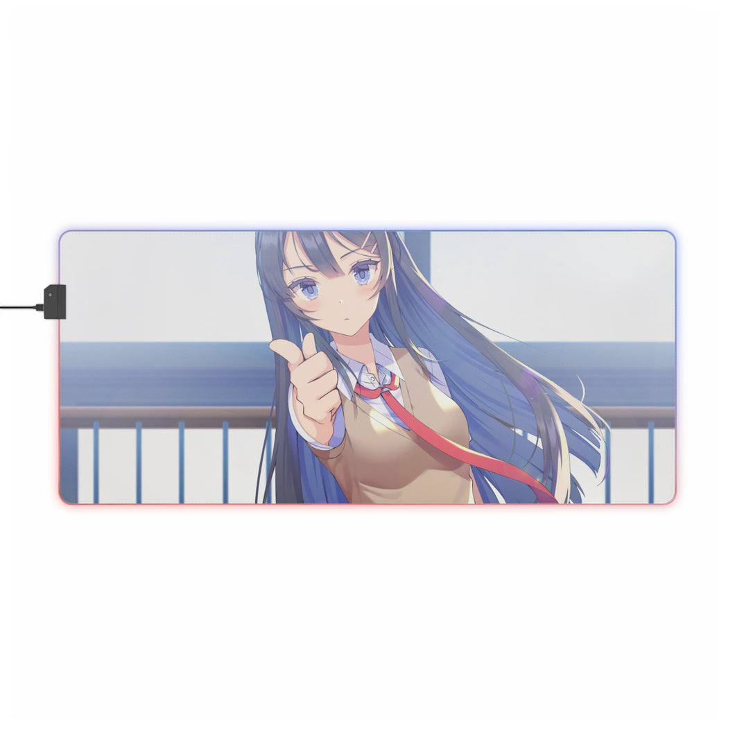 Mai Sakurajima RGB LED Mouse Pad (Desk Mat)