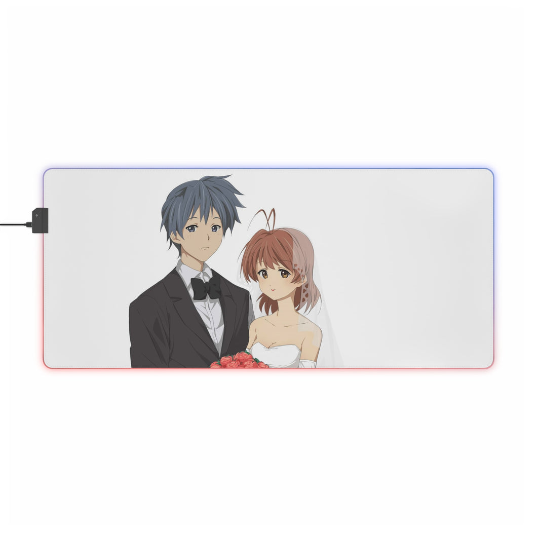 Clannad Tomoya Okazaki, Nagisa Furukawa RGB LED Mouse Pad (Desk Mat)
