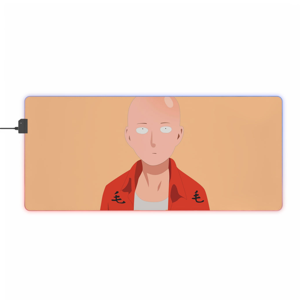 One-Punch Man - Saitama | All done by me RGB LED Mouse Pad (Desk Mat)
