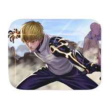 Load image into Gallery viewer, Genos and Saitama Sherpa Blanket
