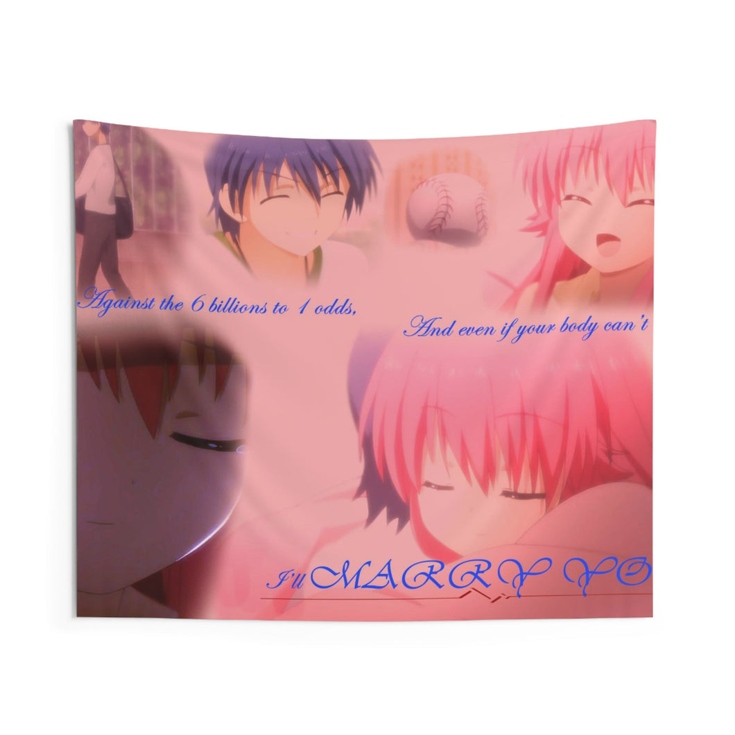 Yui & Hinata - Angel Beats Indoor Wall Tapestry