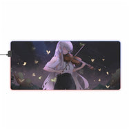 Anime girl playing the violin RGB LED Mouse Pad (Desk Mat)