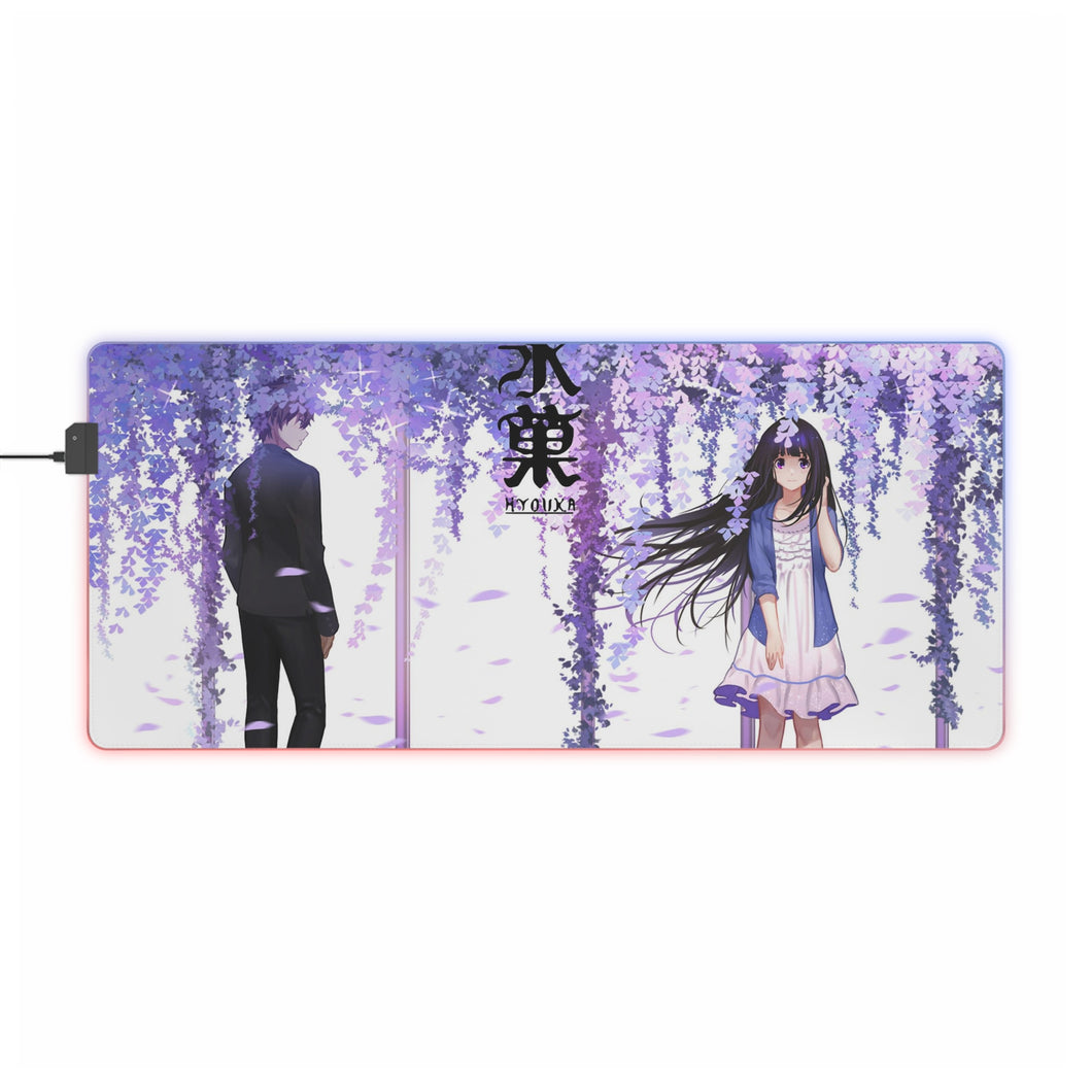 Eru Chitanda  And  Hōtarō Oreki Full body RGB LED Mouse Pad (Desk Mat)