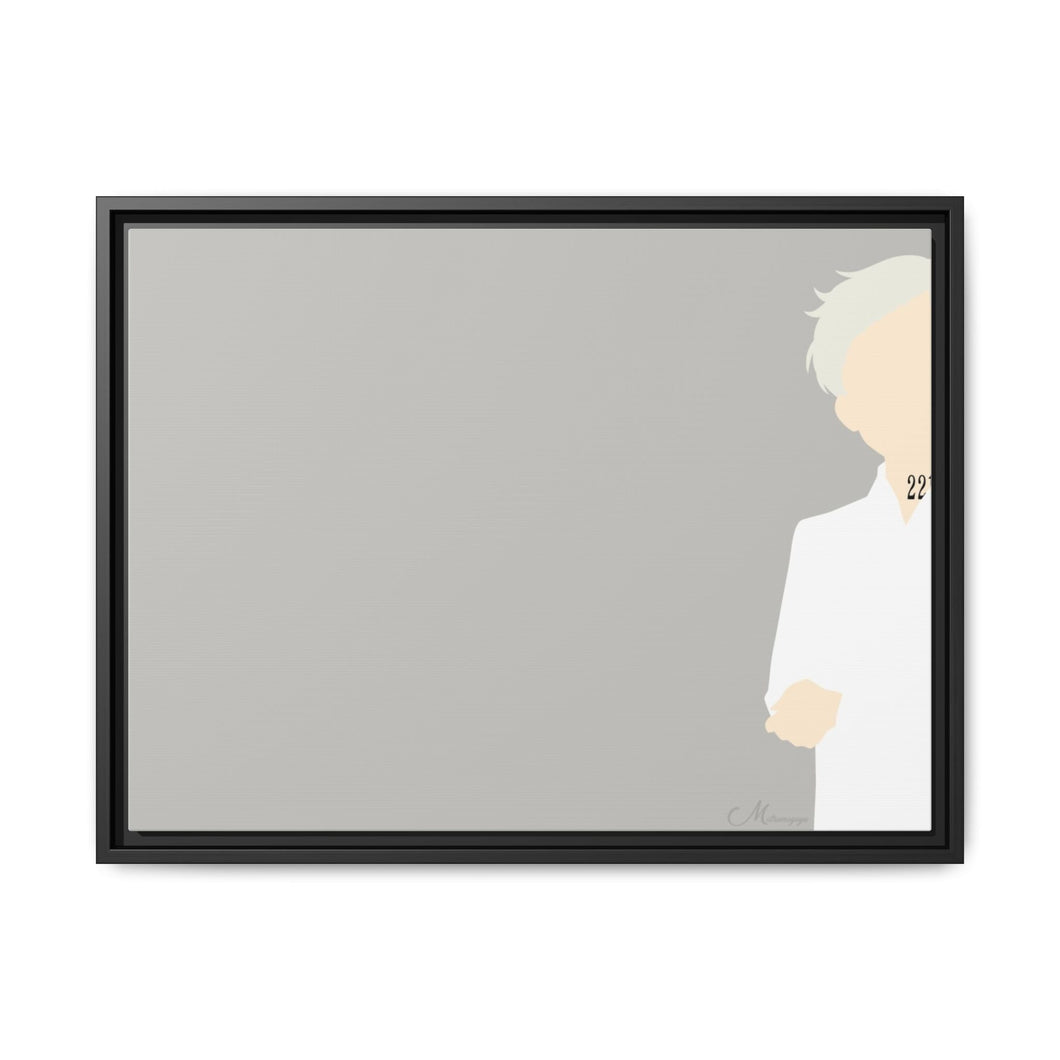Norman from Yakusoku no Neverland Canvas Framed Art Print