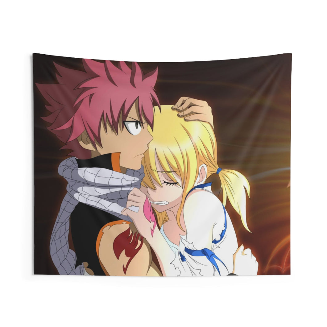 Fairy Tail Natsu Dragneel, Lucy Heartfilia Indoor Wall Tapestry