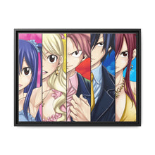 Load image into Gallery viewer, Fairy Tail Natsu Dragneel, Erza Scarlet, Gray Fullbuster, Lucy Heartfilia, Wendy Marvell Canvas Framed Art Print
