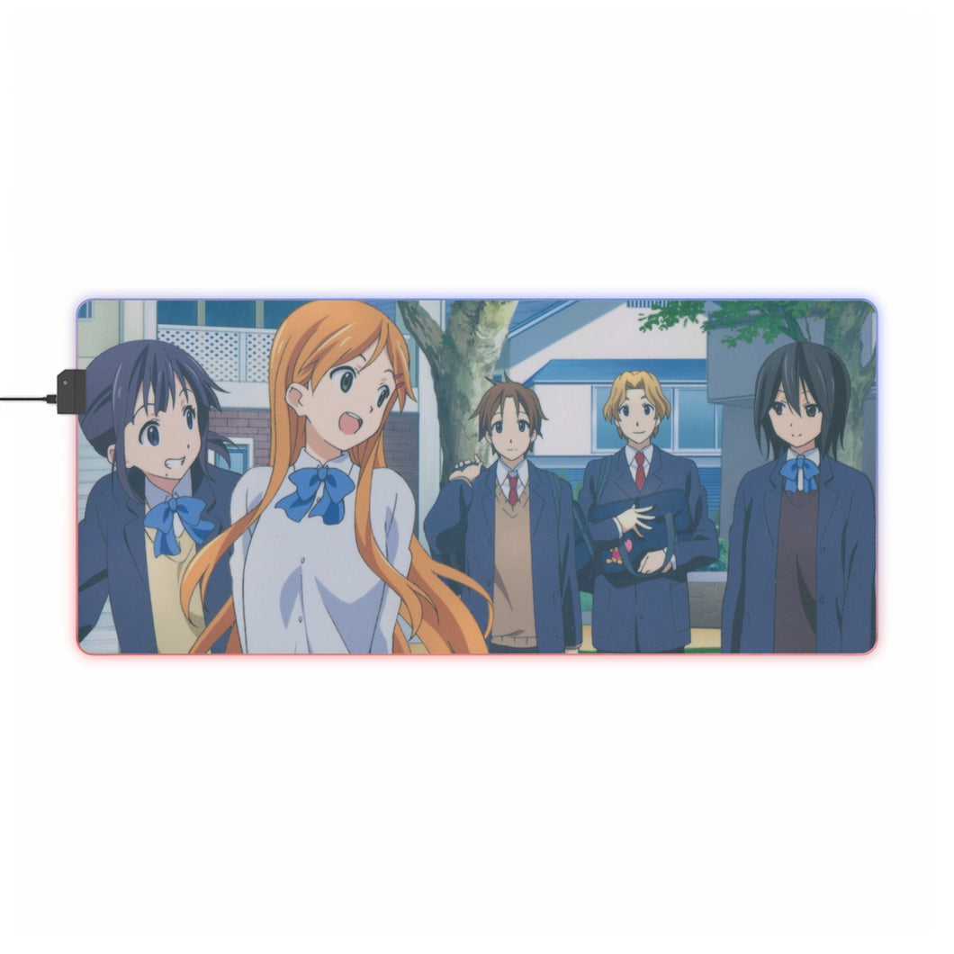 Kokoro Connect Himeko Inaba, Iori Nagase, Taichi Yaegashi, Yui Kiriyama, Yoshifumi Aoki RGB LED Mouse Pad (Desk Mat)