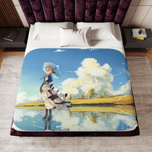 Load image into Gallery viewer, Anime Violet Evergarden Sherpa Blanket
