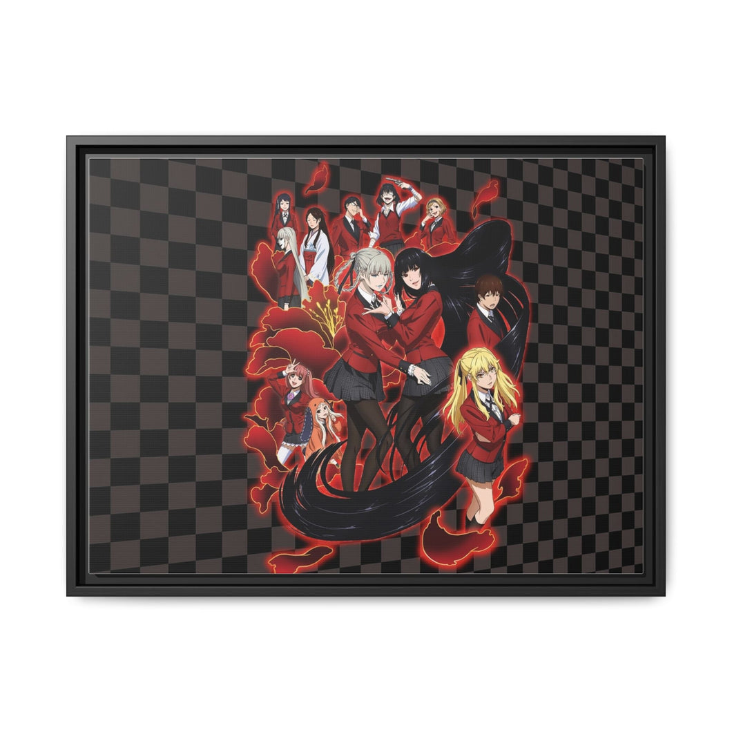Kakegurui Yumeko Jabami, Mary Saotome, Midari Ikishima, Kirari Momobami, Yumemi Yumemite Canvas Framed Art Print