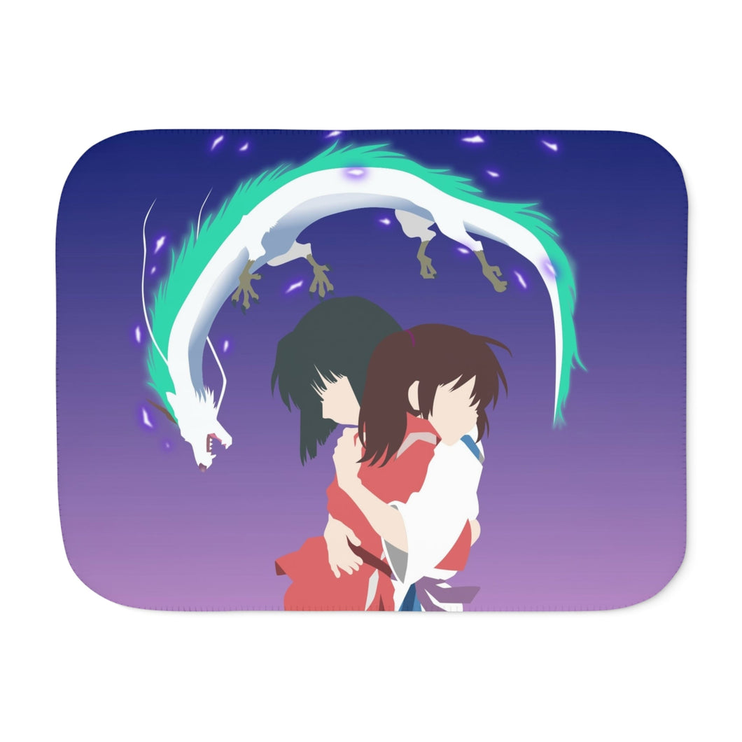 Spirited Away Minimalist Sherpa Blanket