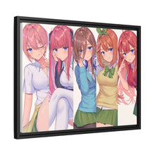 Load image into Gallery viewer, The Quintessential Quintuplets Miku Nakano, Itsuki Nakano, Nino Nakano, Yotsuba Nakano, Ichika Nakano Canvas Framed Art Print
