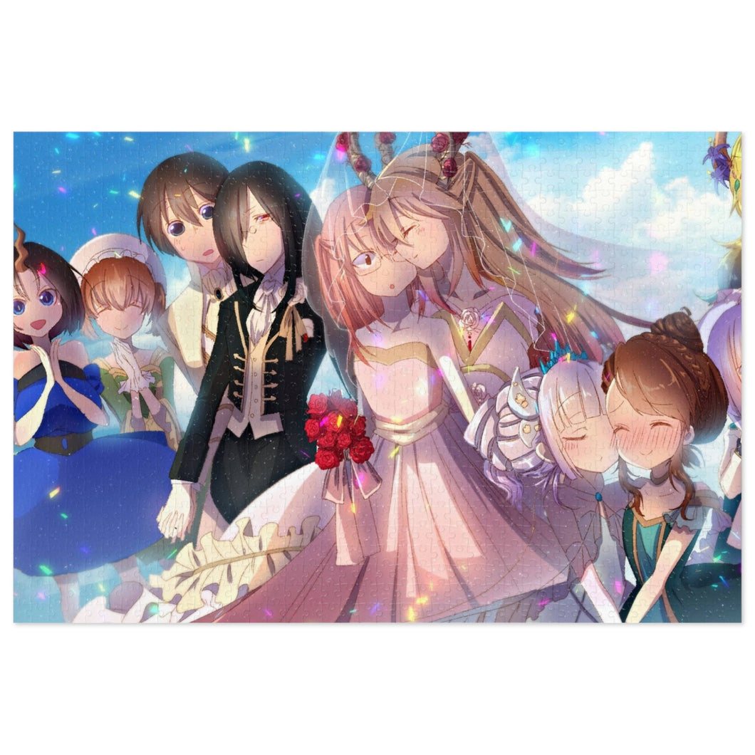 Miss Kobayashi's Dragon Maid Kanna Kamui, Elma, Fafnir, Kobayashi, Kobayashi San Chi No Maid Dragon Jigsaw Puzzle