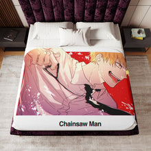 Load image into Gallery viewer, Anime Chainsaw Man Sherpa Blanket
