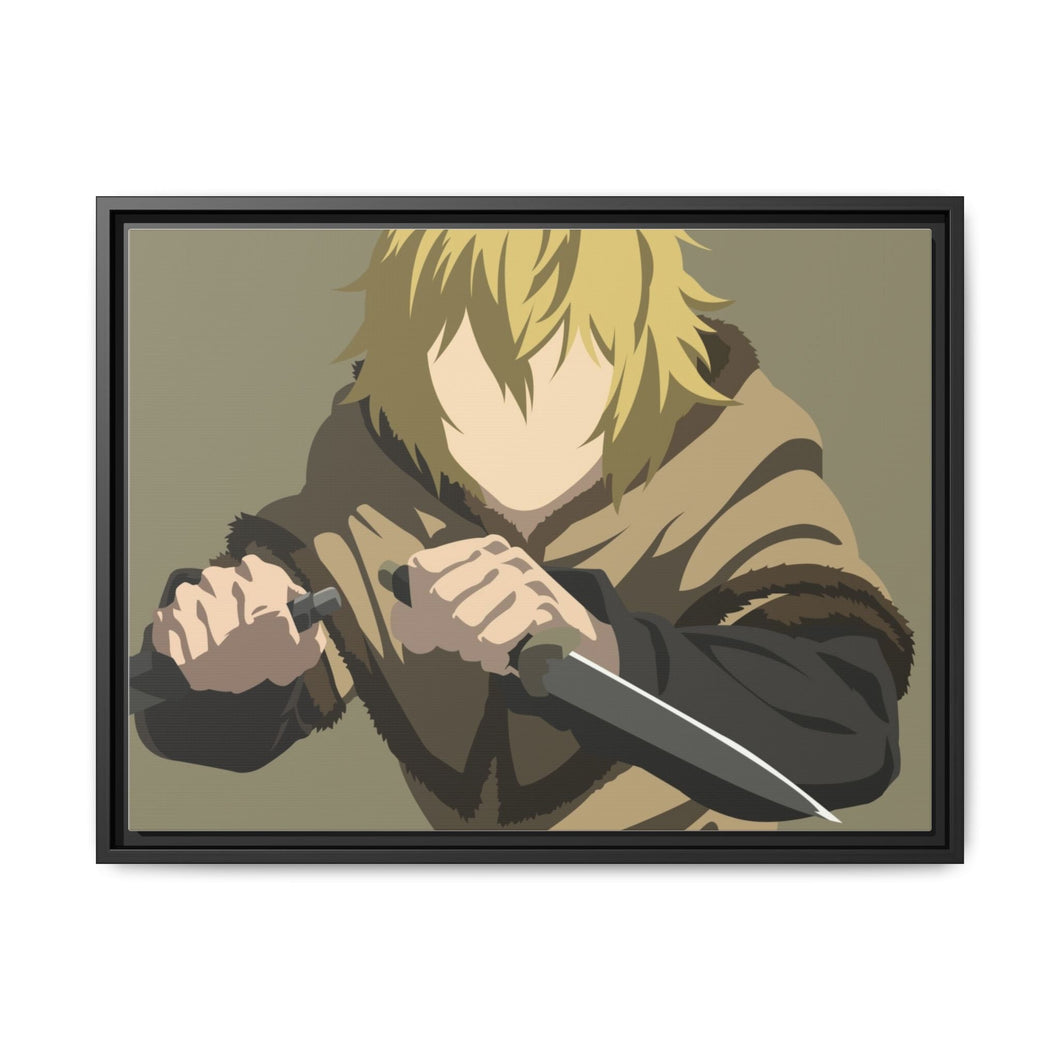 Thorfinn from Vinland Saga Minimalistfor Desktop Canvas Framed Art Print
