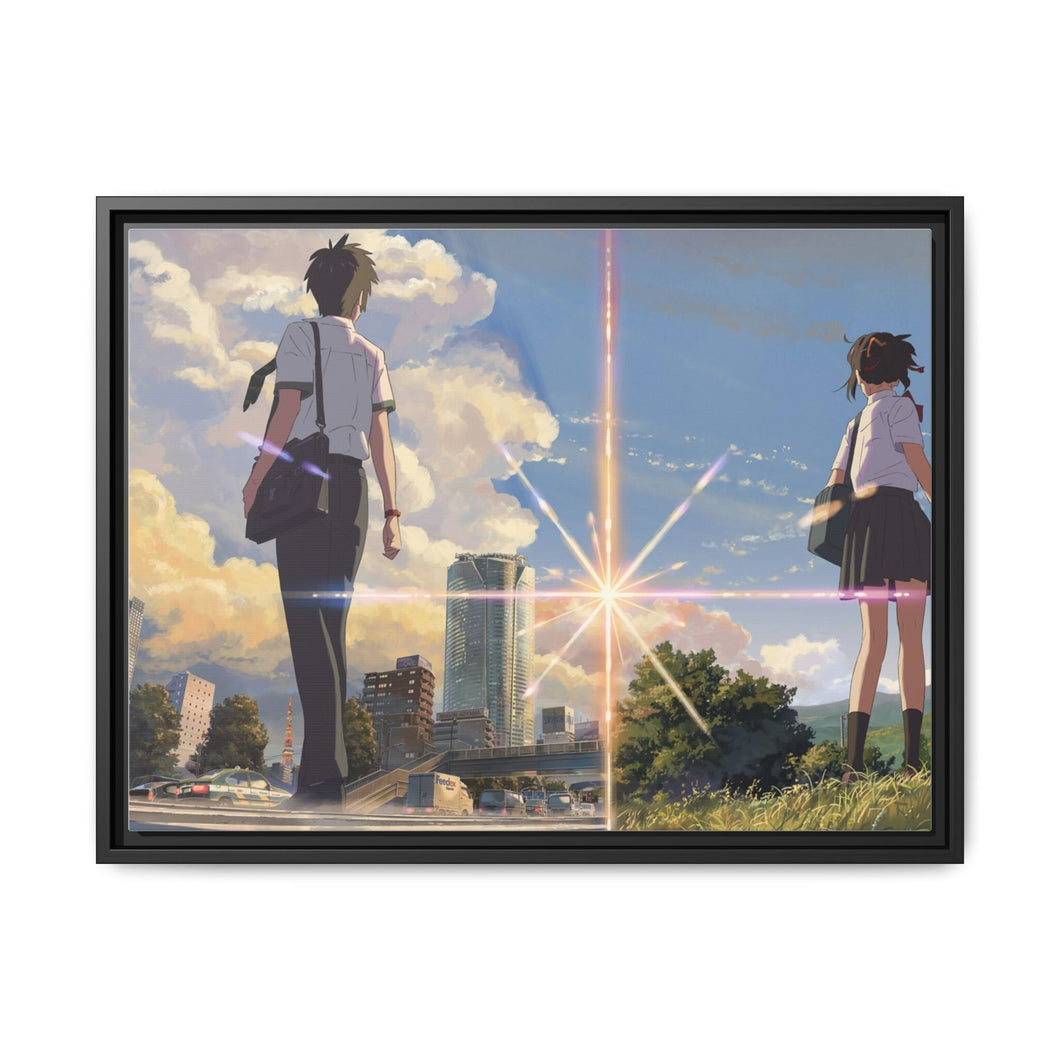 Taki and Mitsuha (Your Name) Canvas Framed Art Print