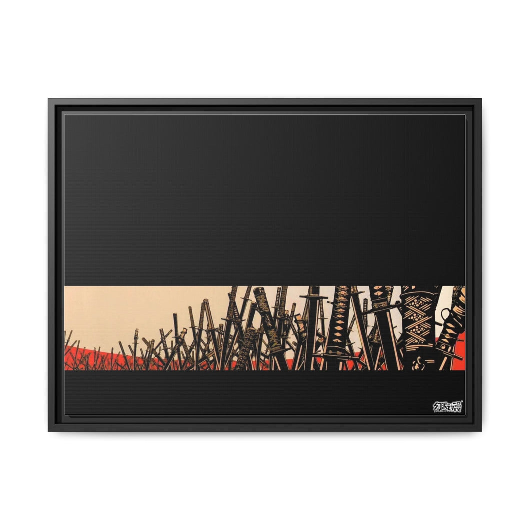 Anime Samurai Champloor Canvas Framed Art Print