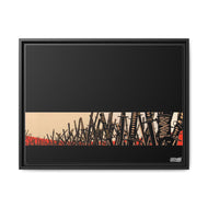Anime Samurai Champloor Canvas Framed Art Print